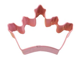 Picture of CROWN COOKIE CUTTER PINK 8.9CM